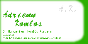 adrienn komlos business card