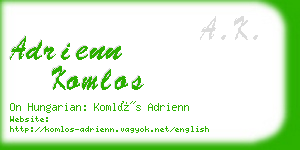 adrienn komlos business card